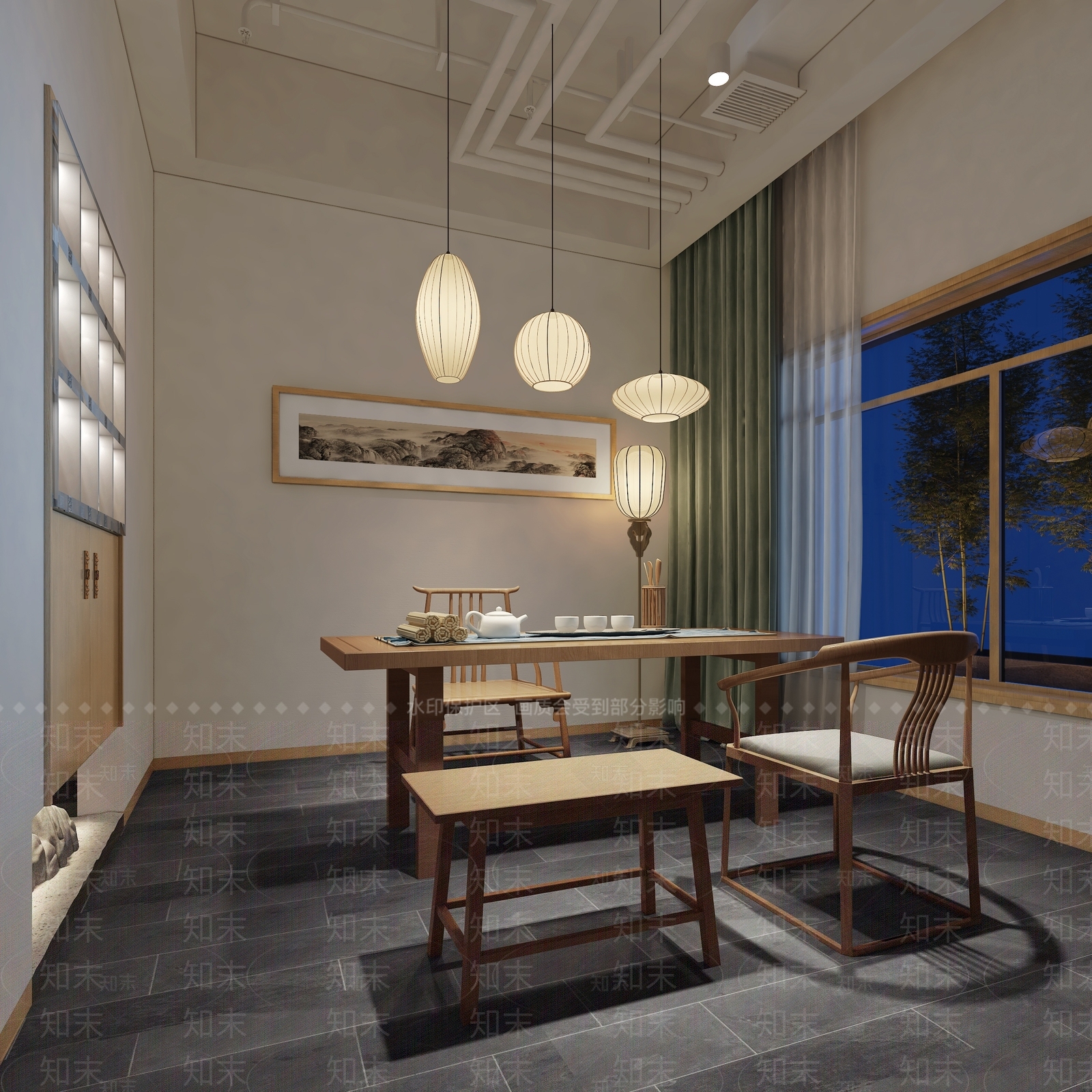 新中式茶馆3D模型下载【ID:196962995】