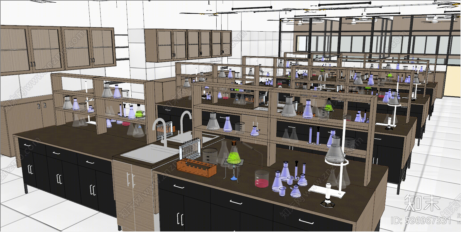 现代化学实验室SU模型下载【ID:596967331】