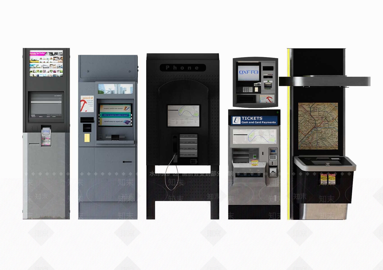 现代ATM取款机3D模型下载【ID:496967372】