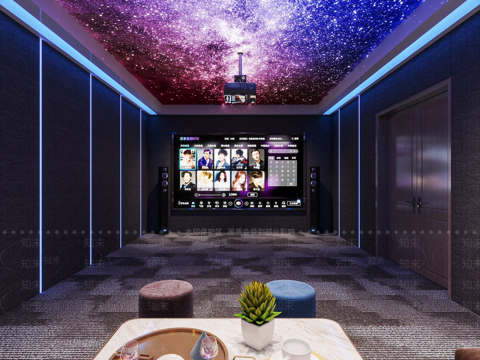 现代家居影音室3D模型下载【ID:896975916】