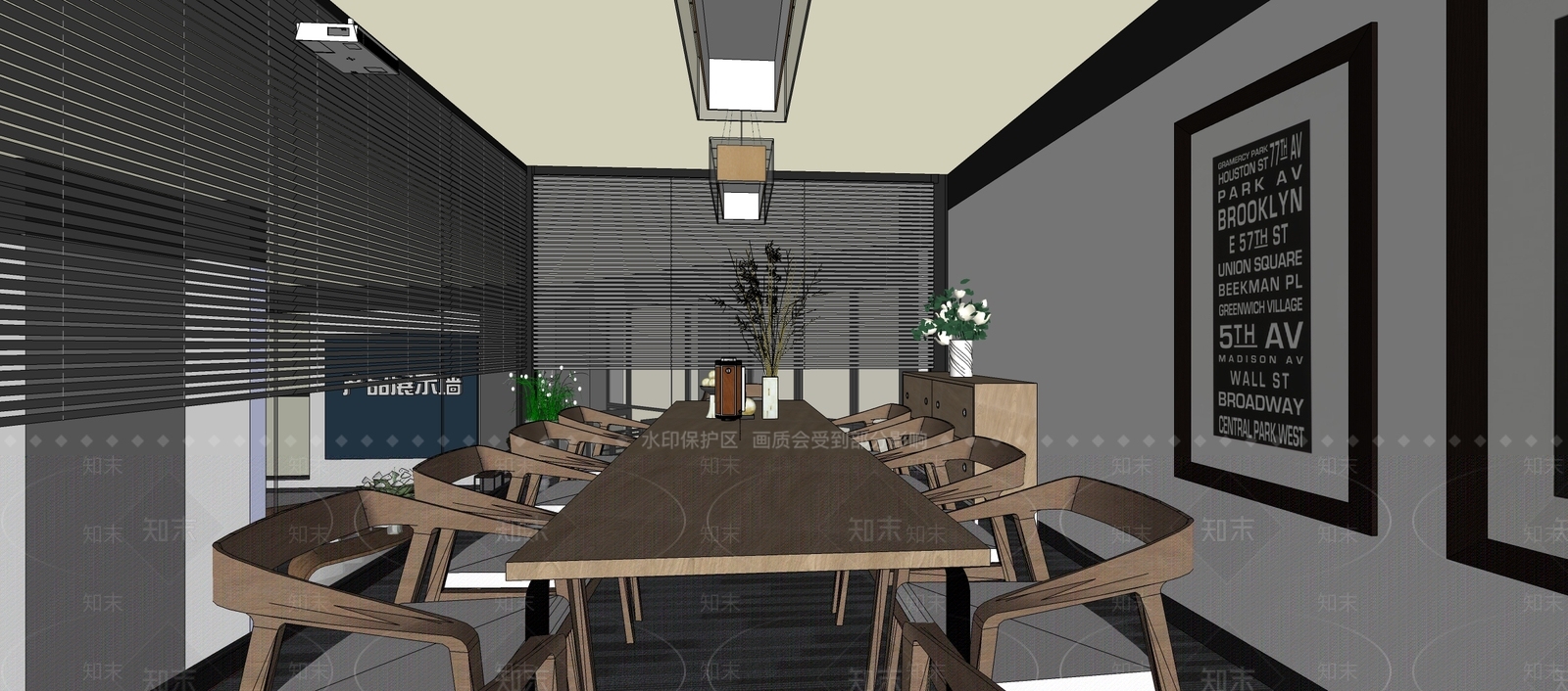 新中式公司休息区SU模型下载【ID:396982165】