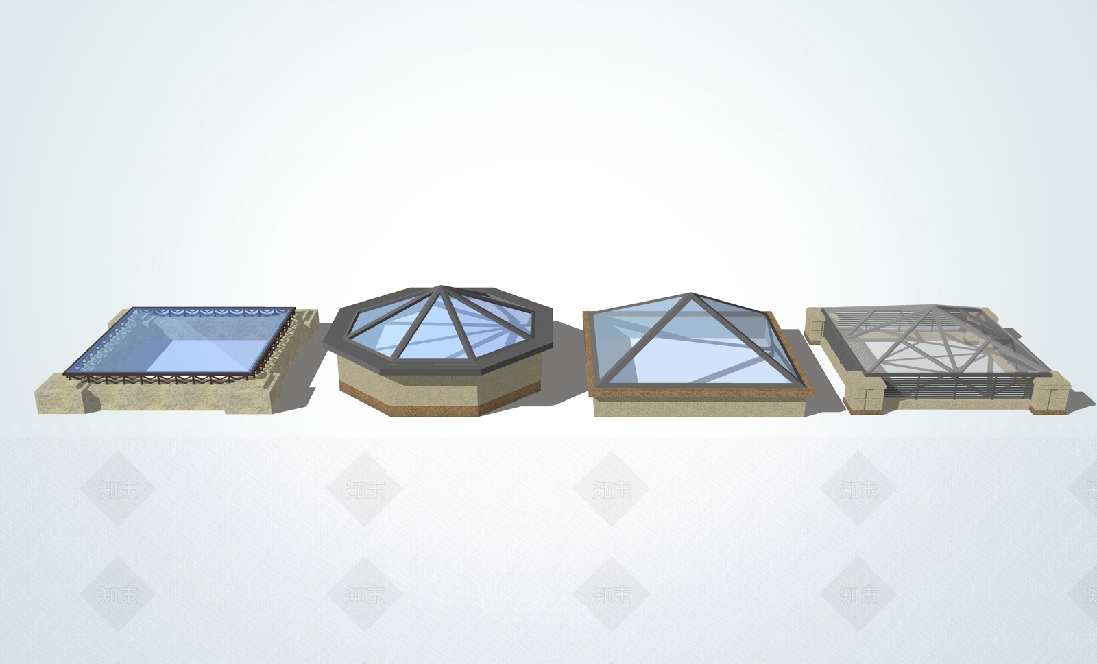 现代通风井SU模型下载【ID:396996345】