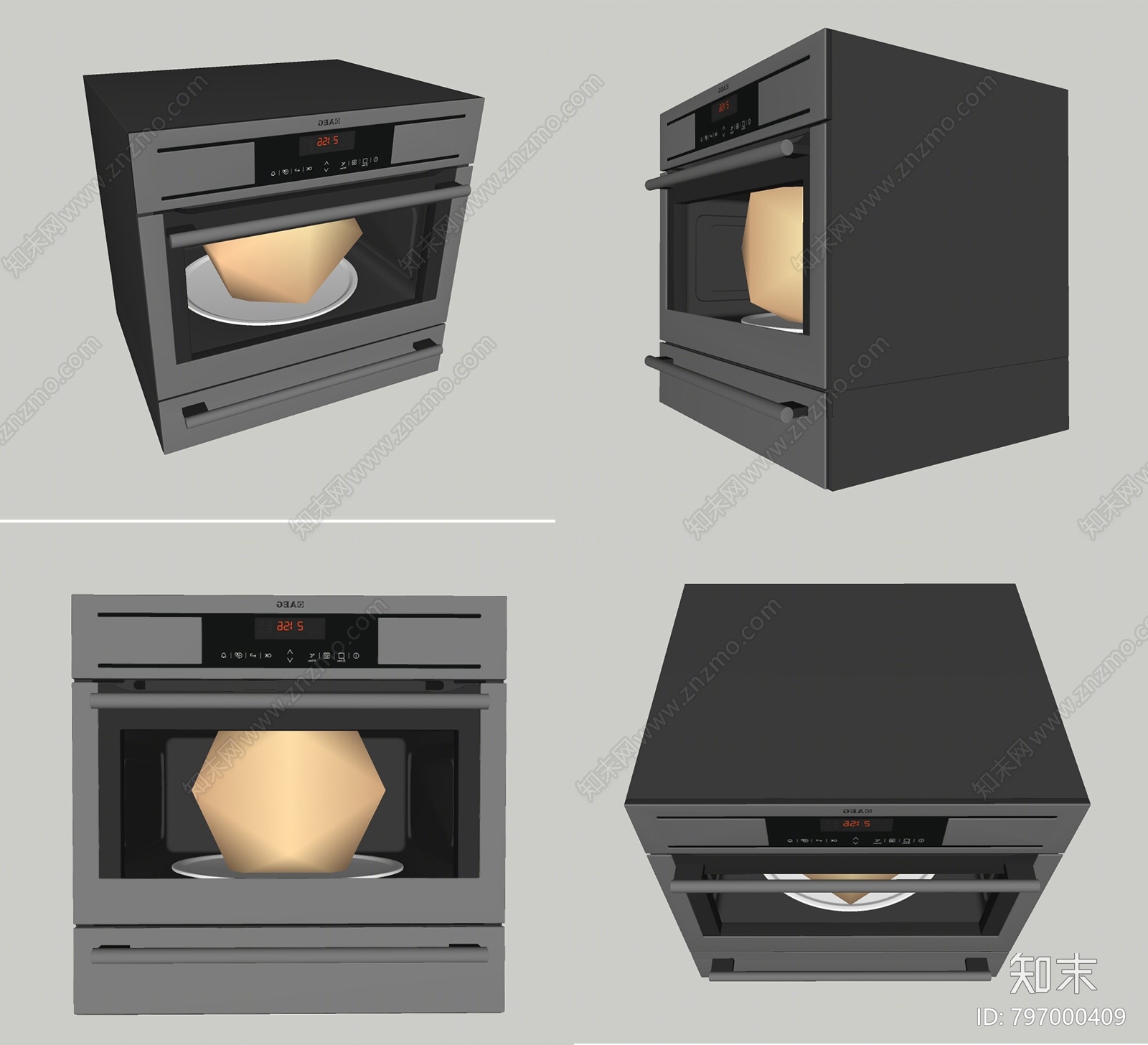 现代烤箱SU模型下载【ID:797000409】