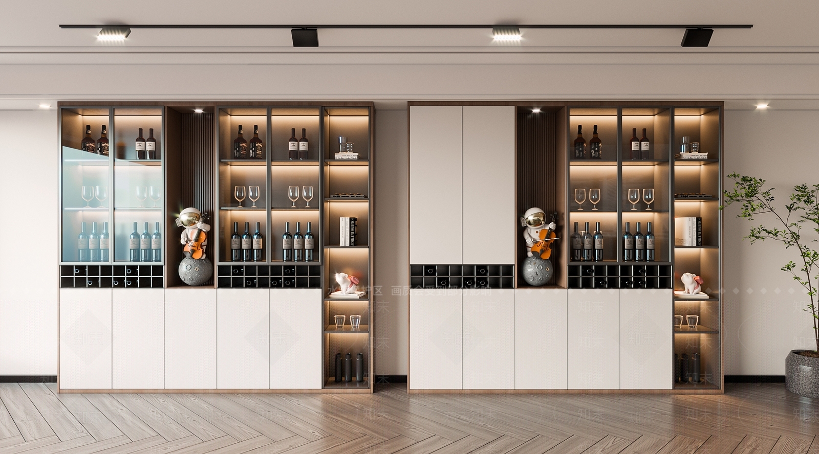 现代酒柜3D模型下载【ID:997002058】