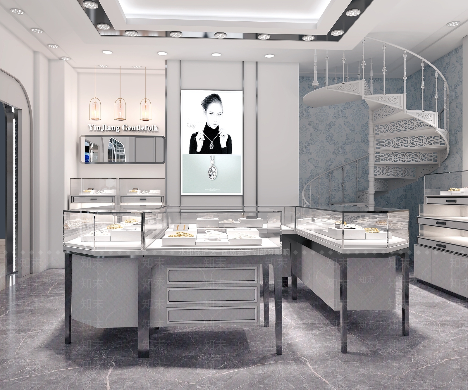 简欧珠宝店3D模型下载【ID:597008878】