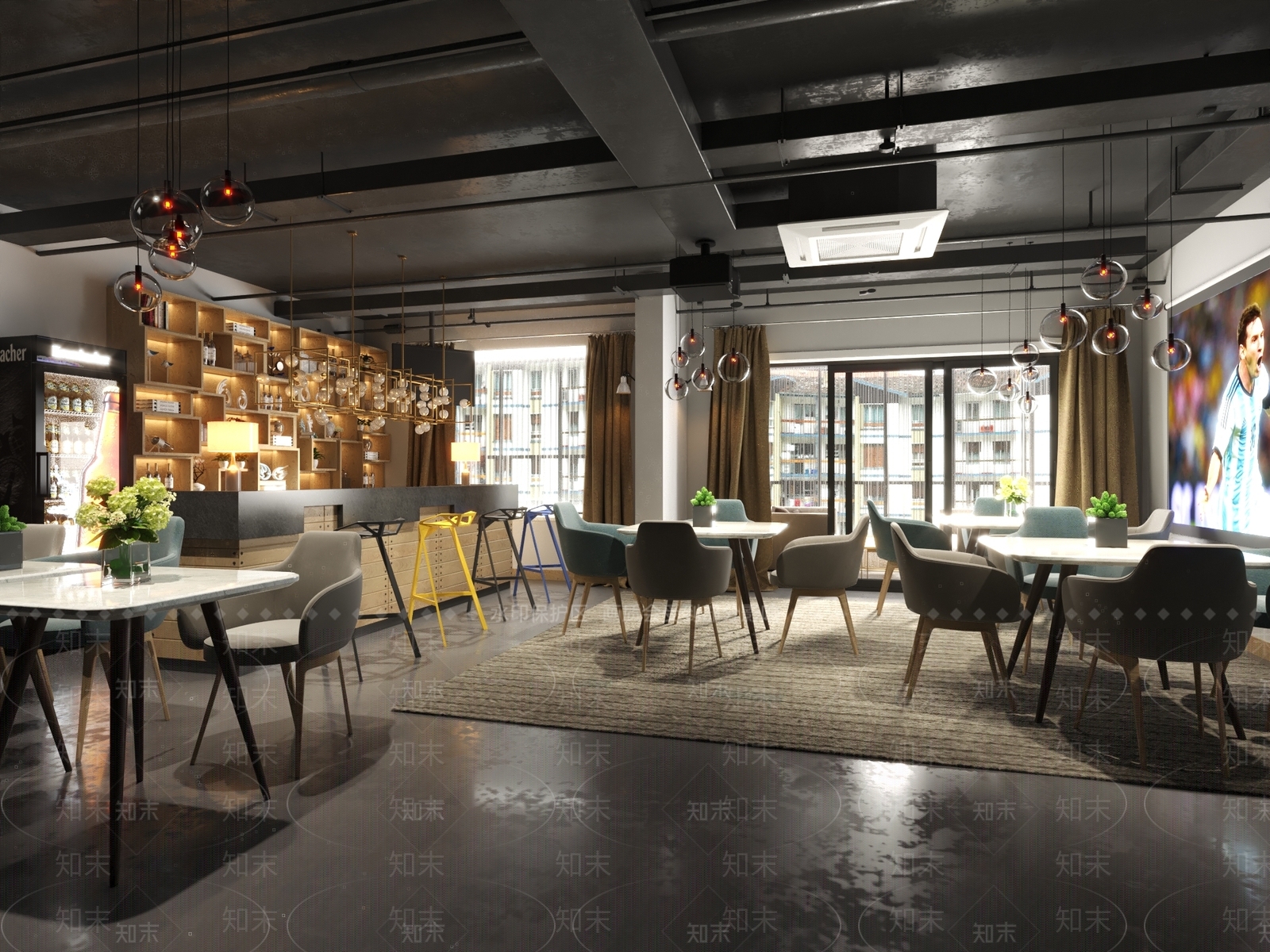 工业风酒吧3D模型下载【ID:497022473】