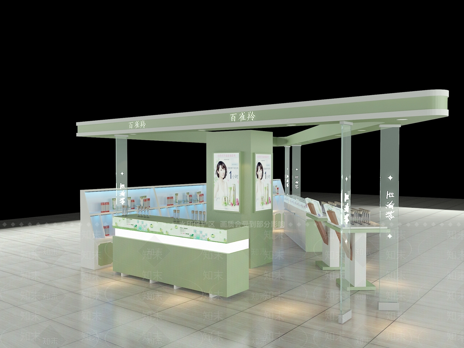 现代商场展区3D模型下载【ID:297024920】