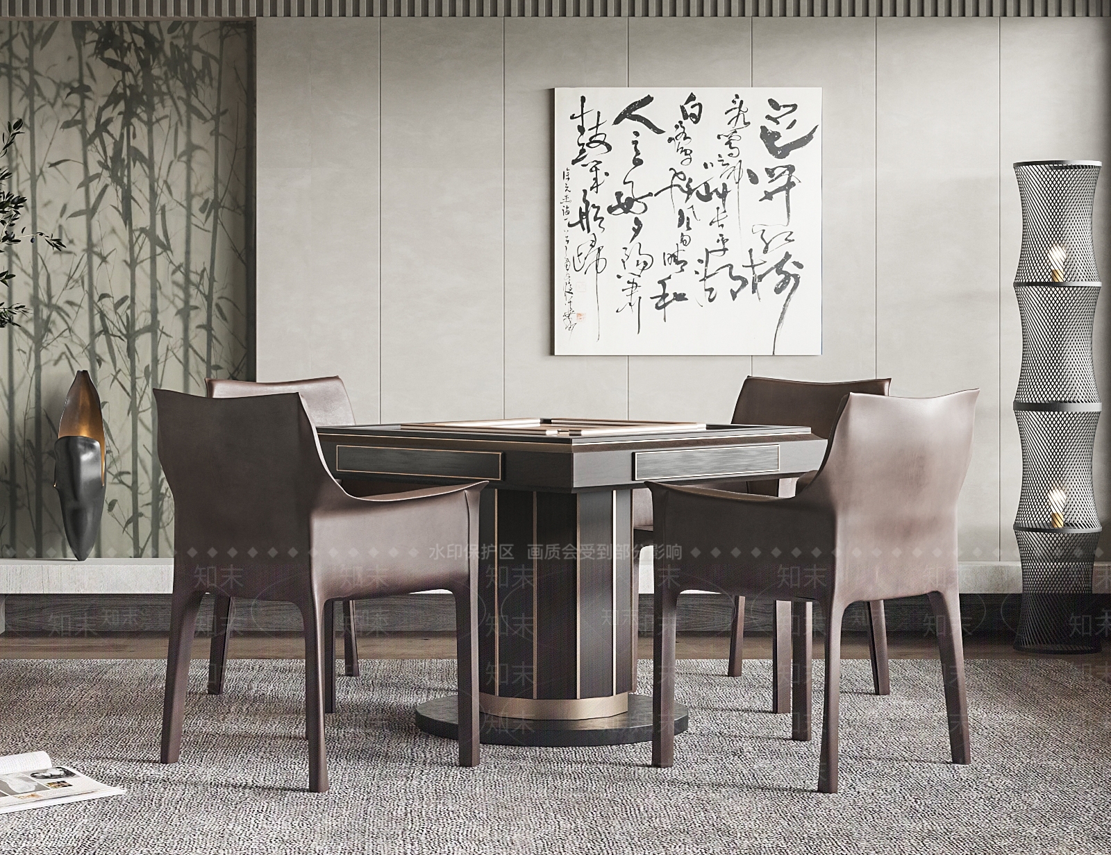 侘寂棋牌室3D模型下载【ID:997039034】