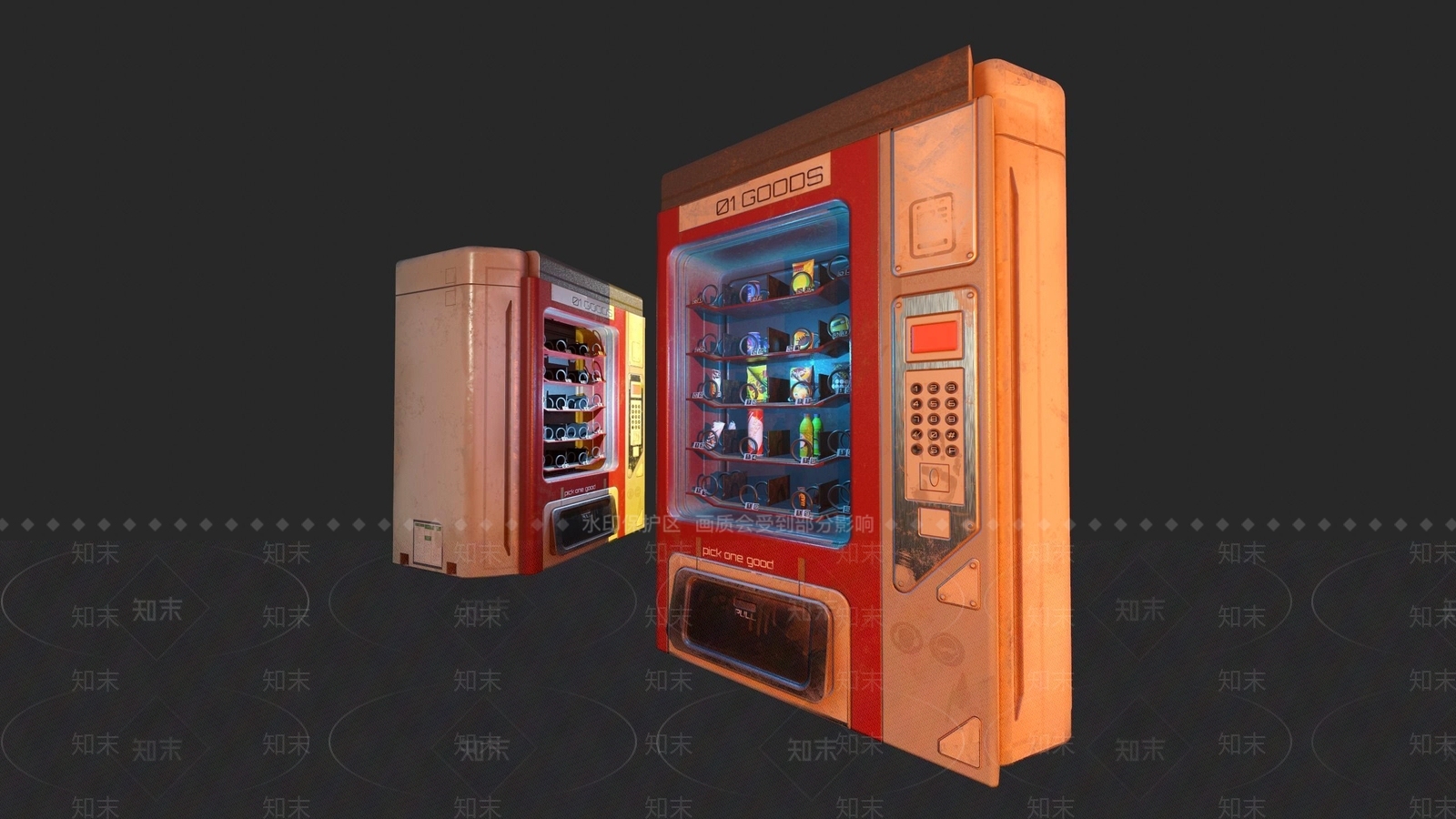 现代自动售货机3D模型下载【ID:197047249】