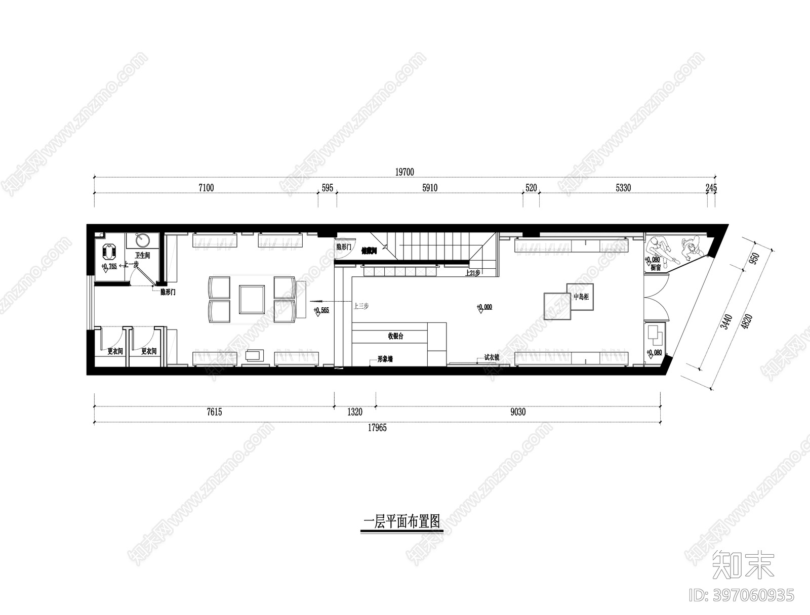 服装店cad施工图下载【ID:397060935】