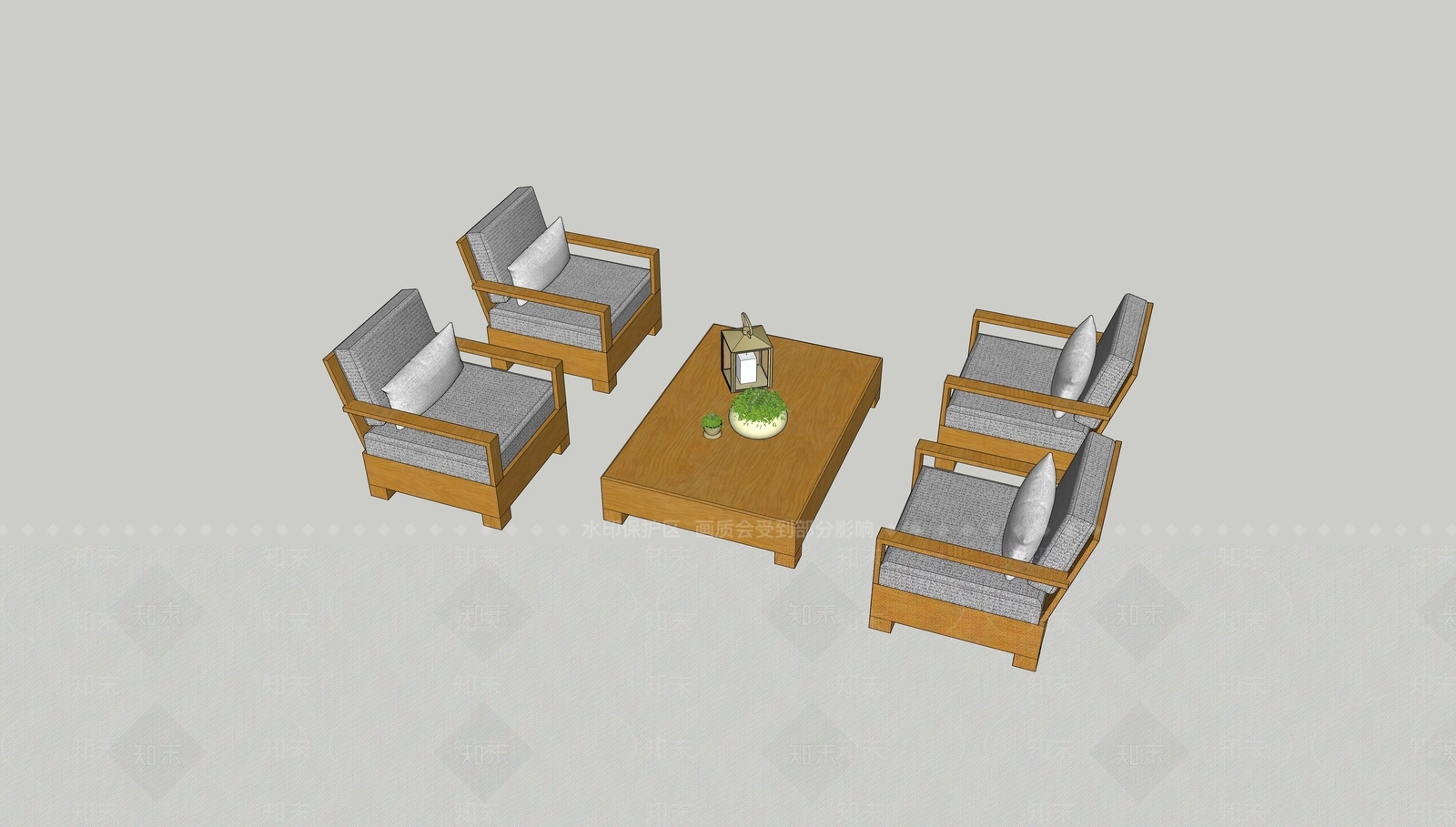 现代户外椅SU模型下载【ID:897083305】