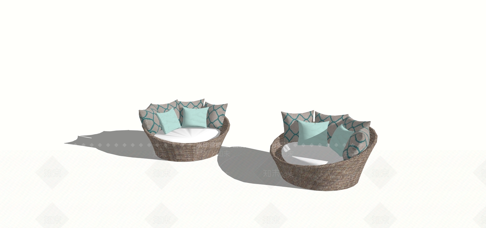 现代景观座椅SU模型下载【ID:797083768】