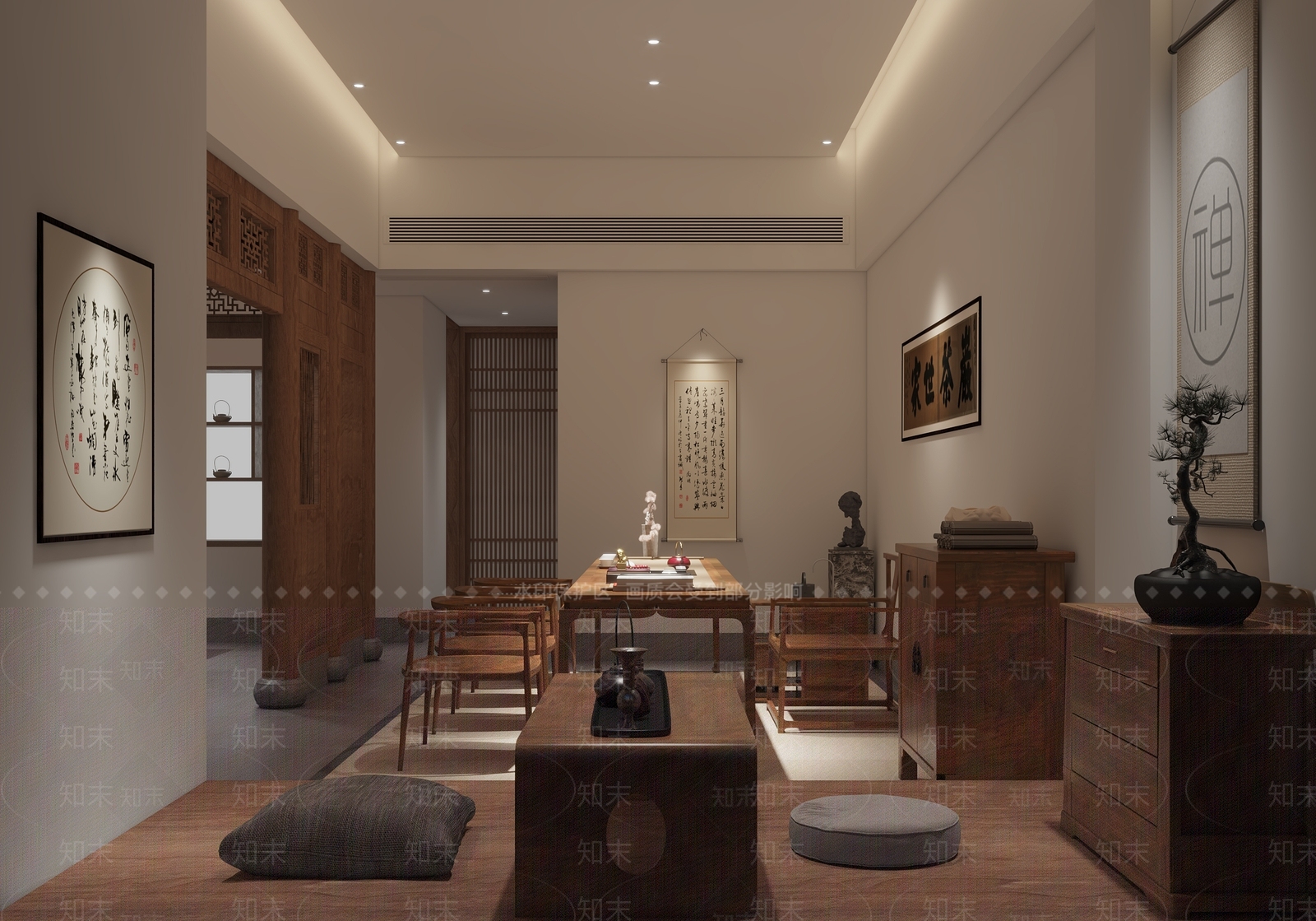 新中式茶馆3D模型下载【ID:497084196】