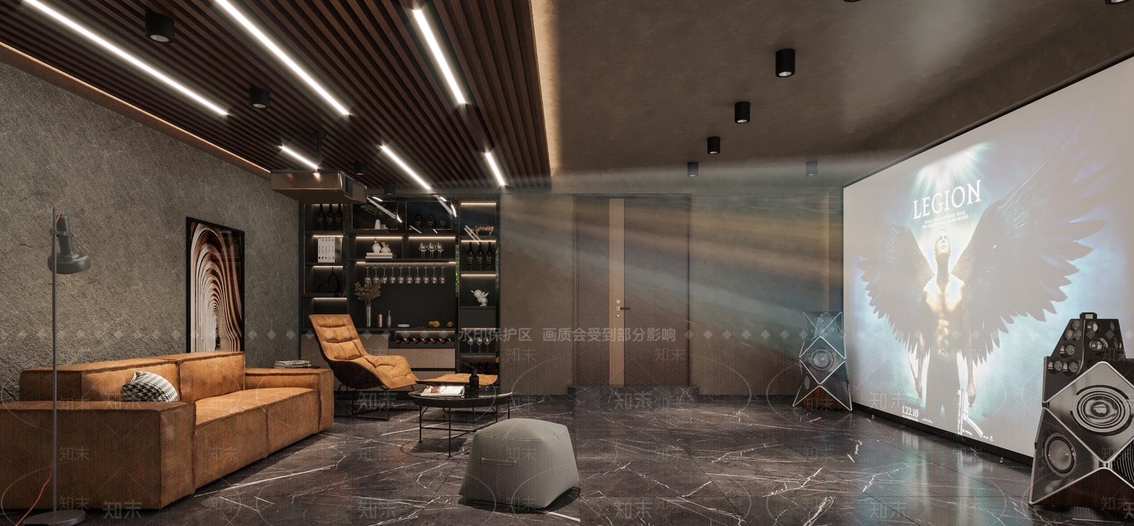 现代家居影音室3D模型下载【ID:897086921】