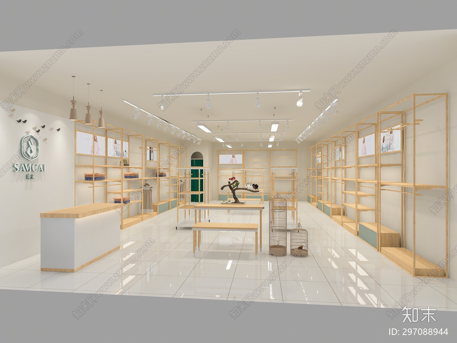 现代展示架3D模型下载【ID:297088944】