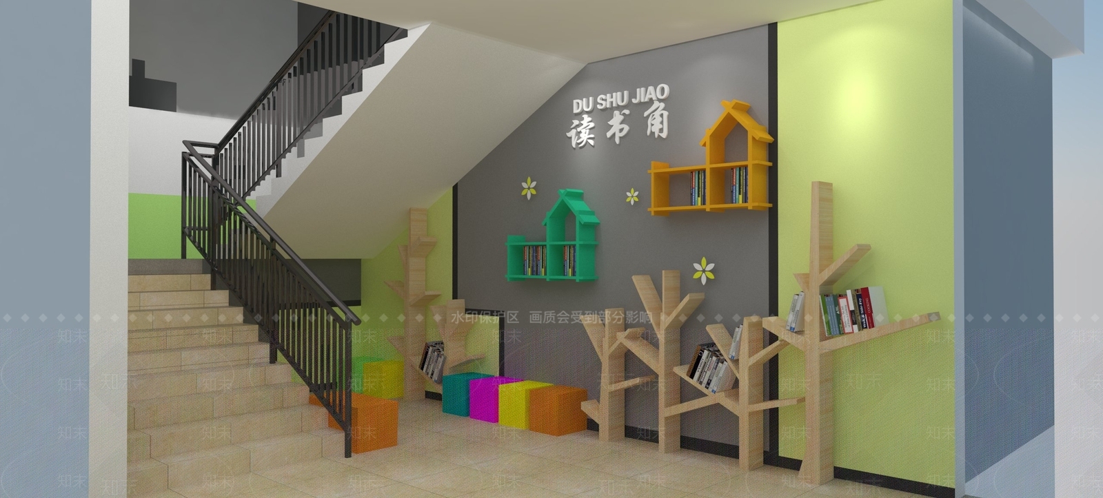 现代书吧SU模型下载【ID:597092333】