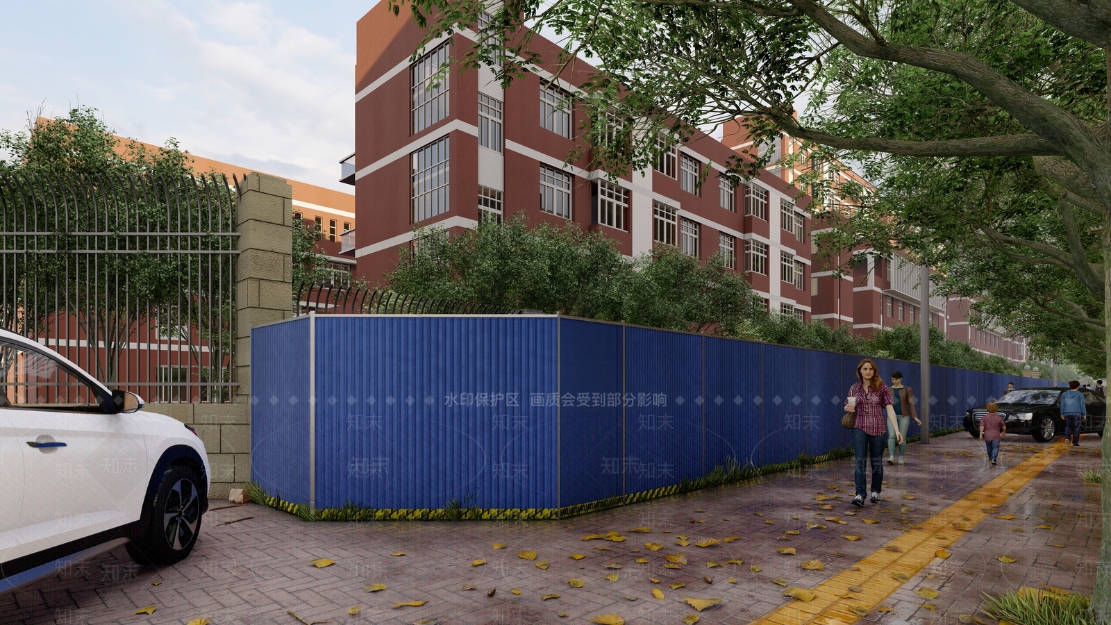 现代学校SU模型下载【ID:897104287】
