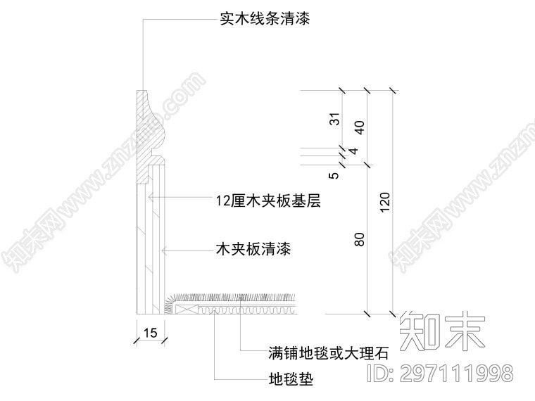 墙面节点大样cad施工图下载【ID:297111998】