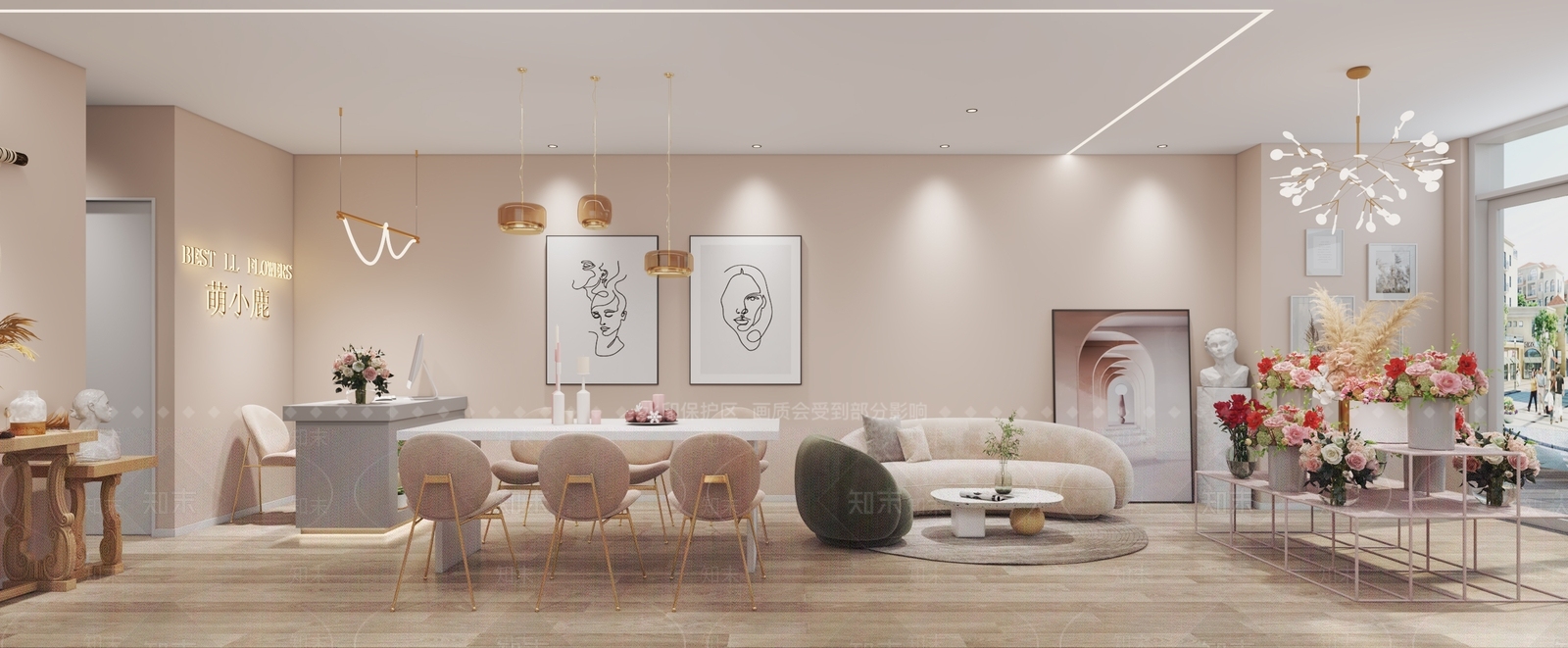 北欧花店3D模型下载【ID:197118768】