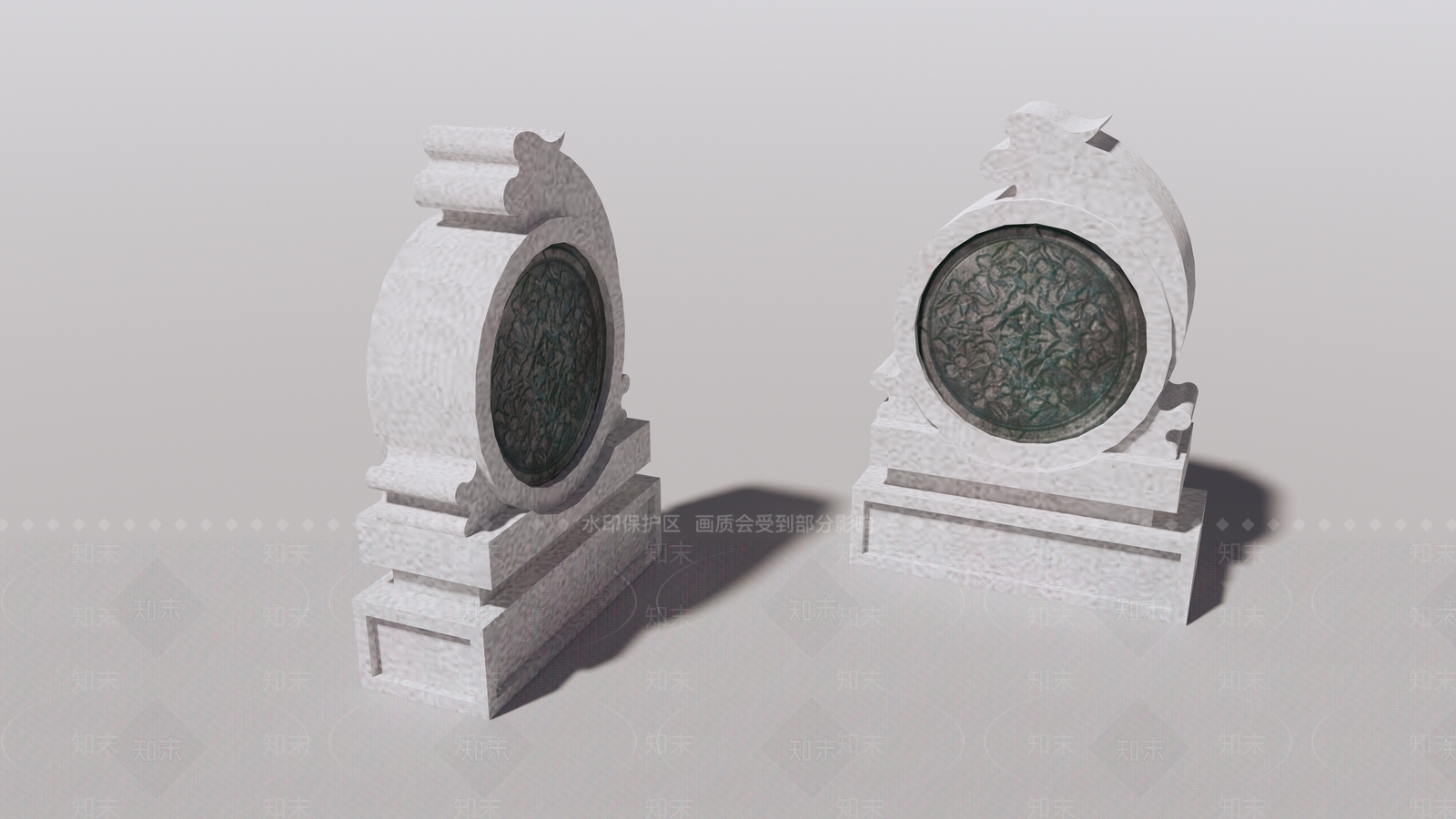 中式石鼓雕塑SU模型下载【ID:697162881】