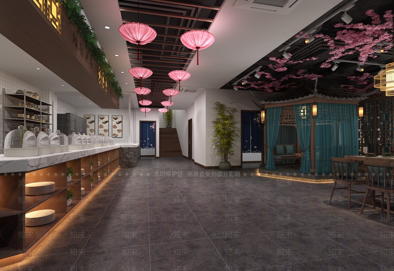 新中式火锅店3D模型下载【ID:397170274】