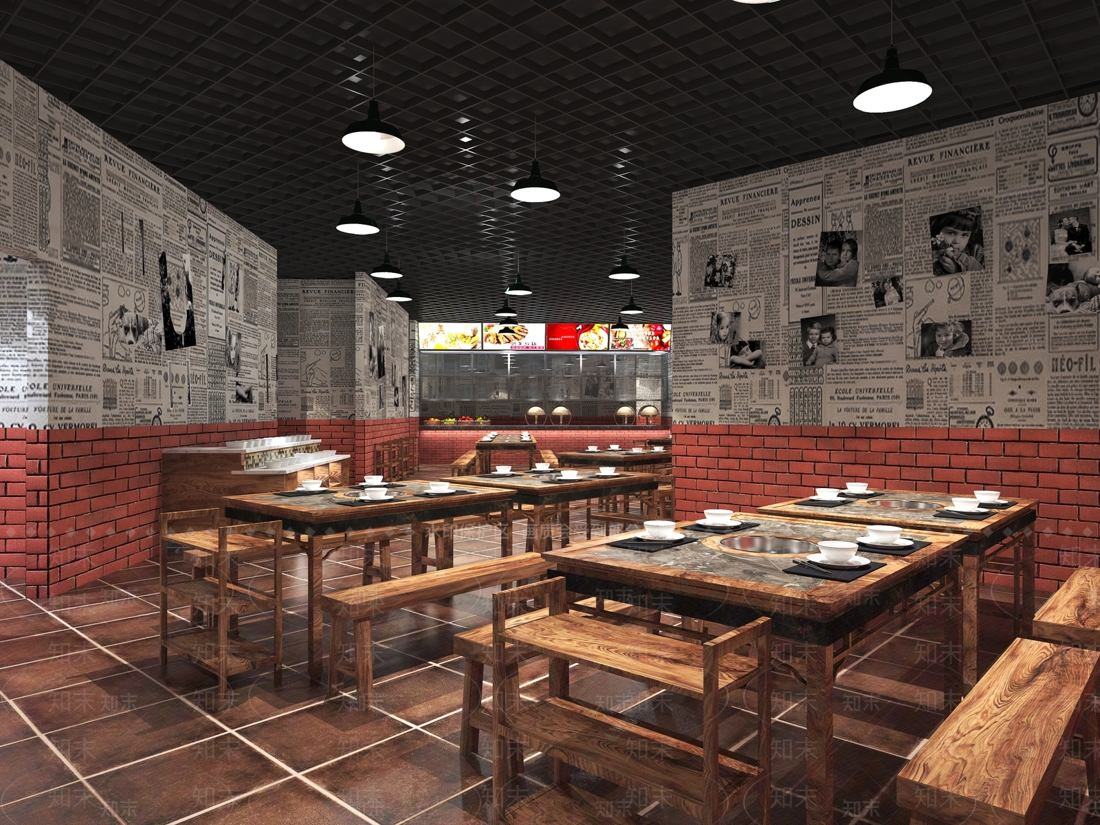 新古典火锅店3D模型下载【ID:397177236】