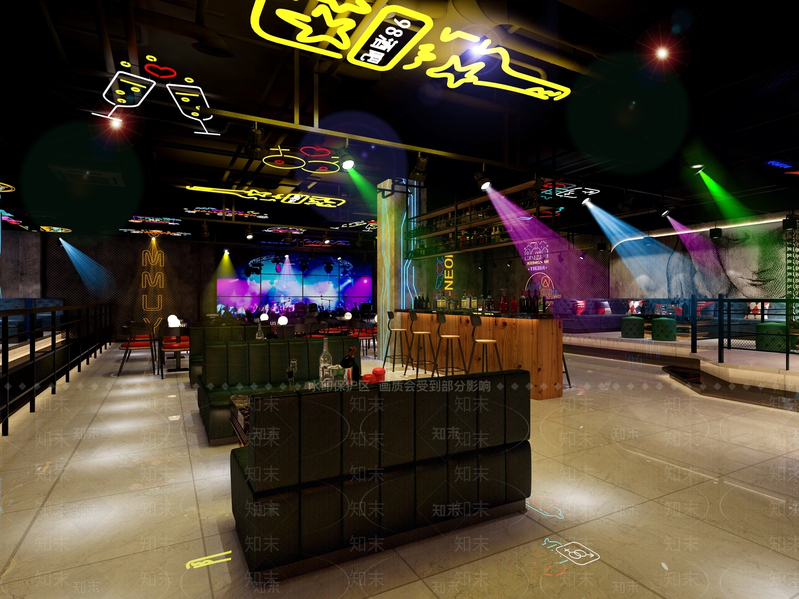 现代酒吧3D模型下载【ID:497201420】