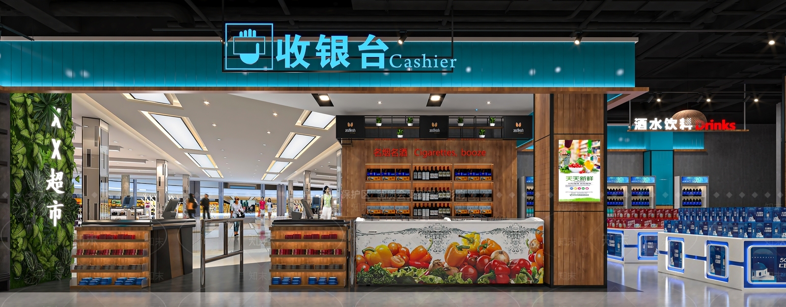 工业风超市3D模型下载【ID:597203337】