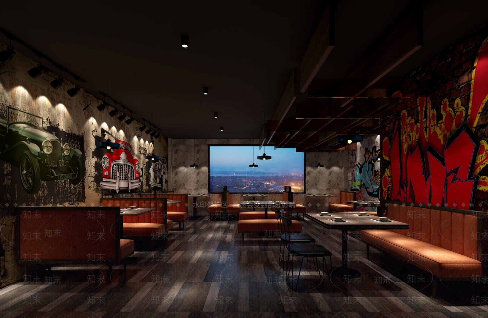 工业风火锅店3D模型下载【ID:397202249】
