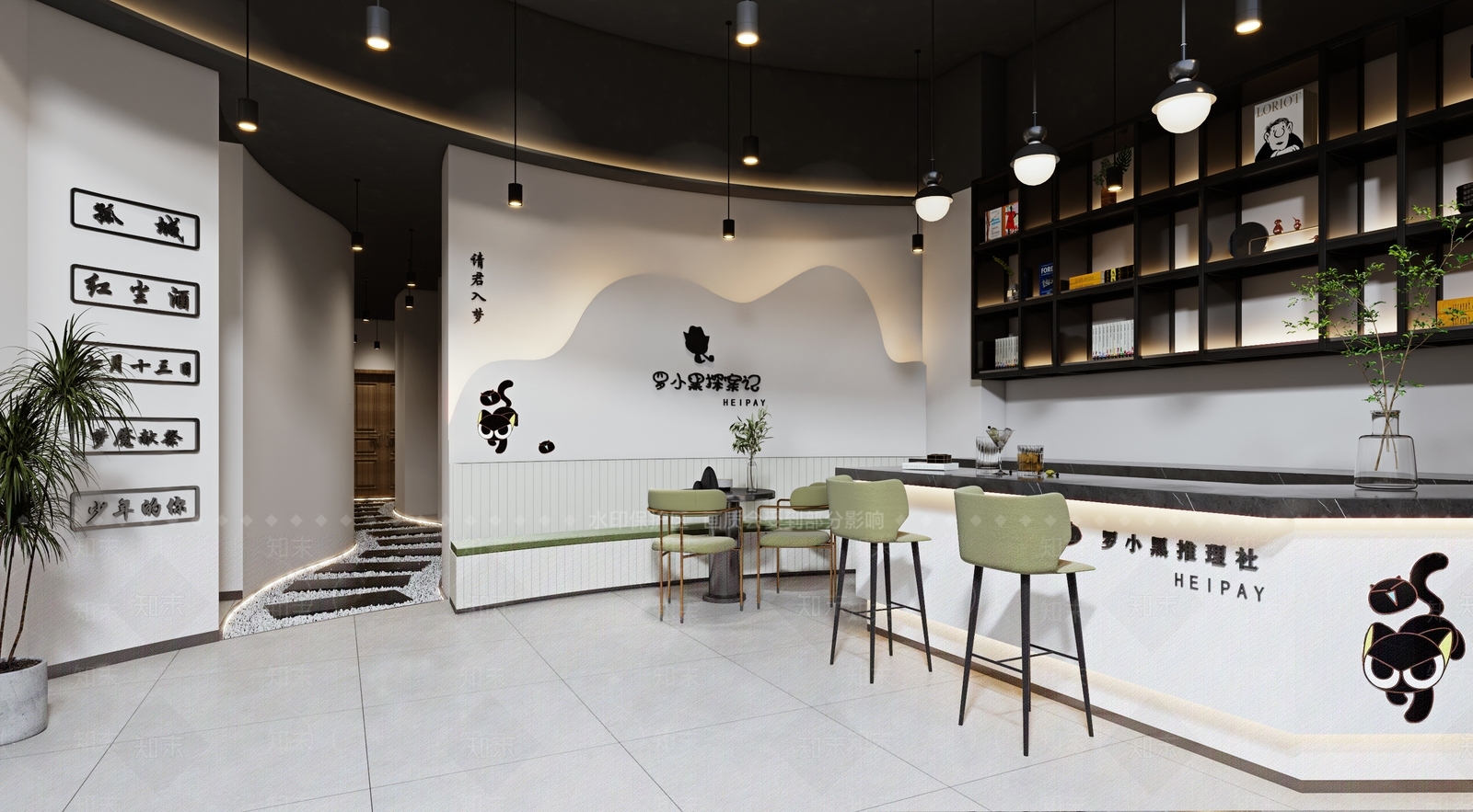 简欧剧本杀房间3D模型下载【ID:997210935】