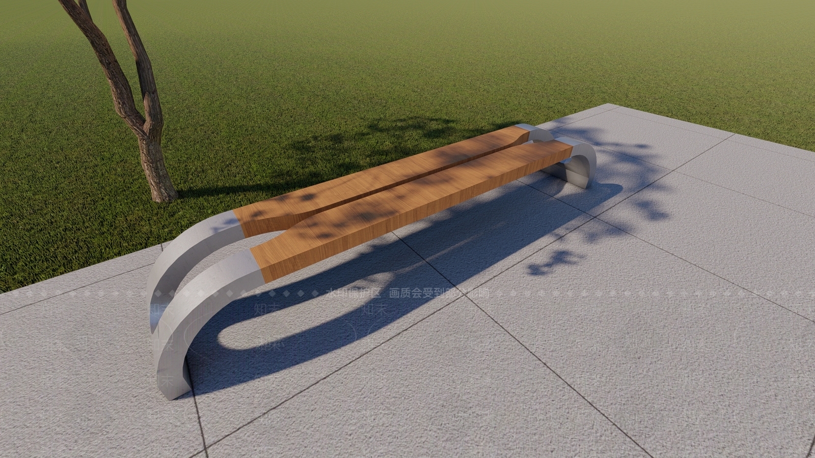 现代景观座椅SU模型下载【ID:897258632】