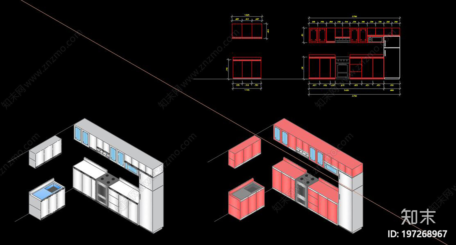 橱柜施工图下载【ID:197268967】