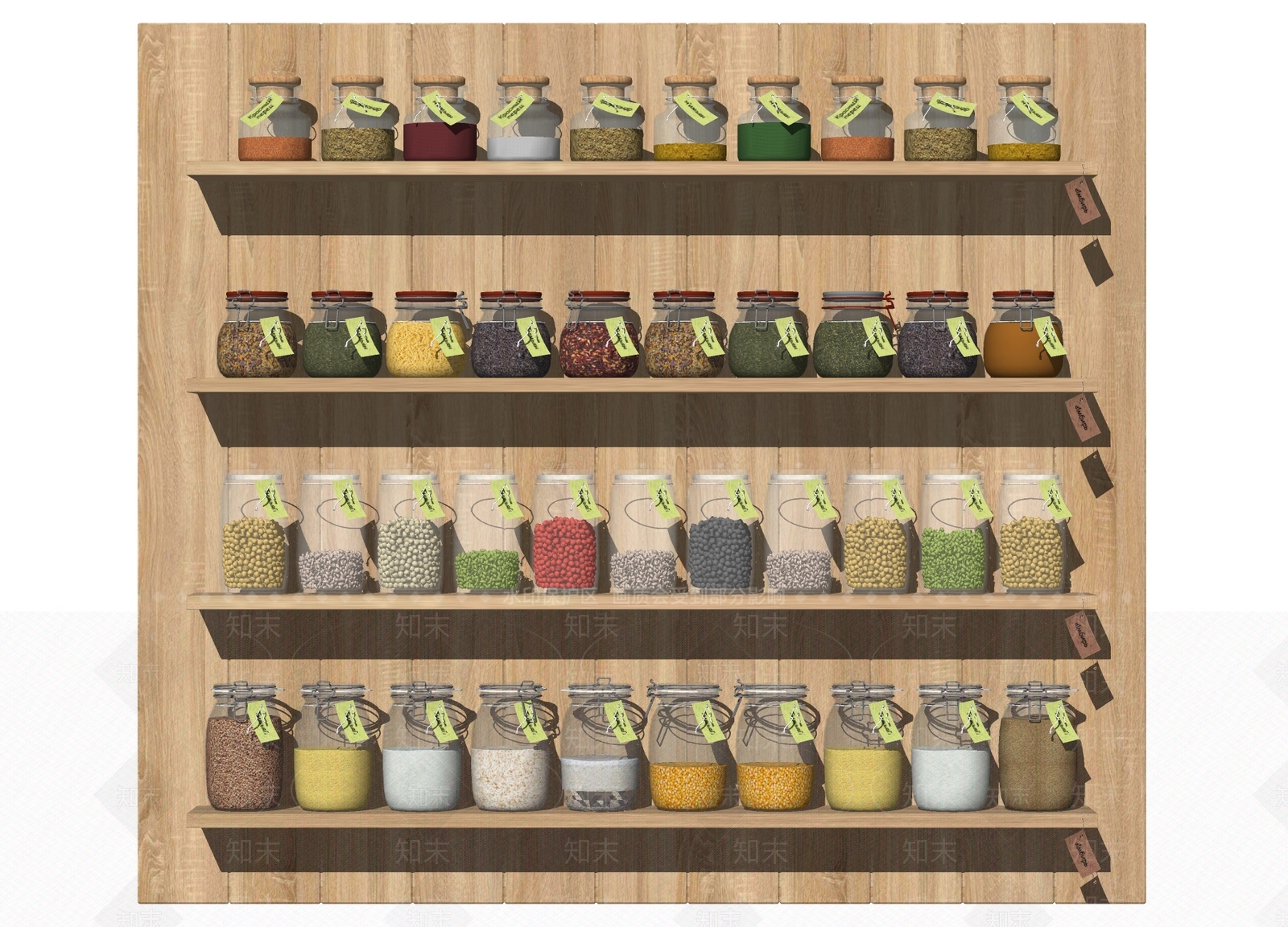 现代调味品组合SU模型下载【ID:997296202】