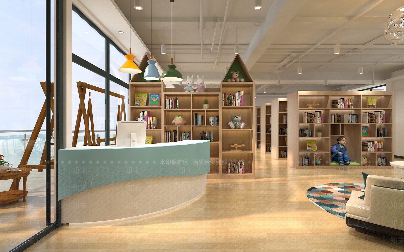 现代儿童图书馆3D模型下载【ID:897308222】
