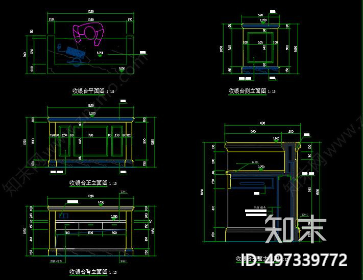 餐厅cad施工图下载【ID:497339772】