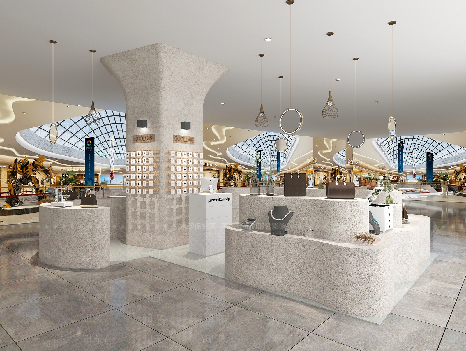 现代商场展区3D模型下载【ID:597351849】
