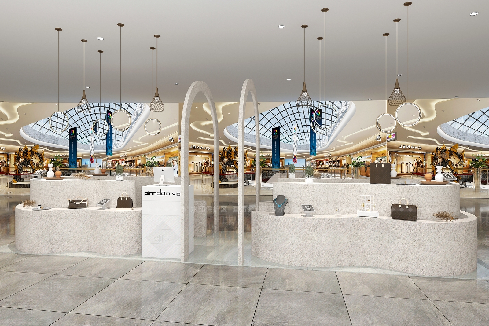 现代商场展区3D模型下载【ID:597351849】