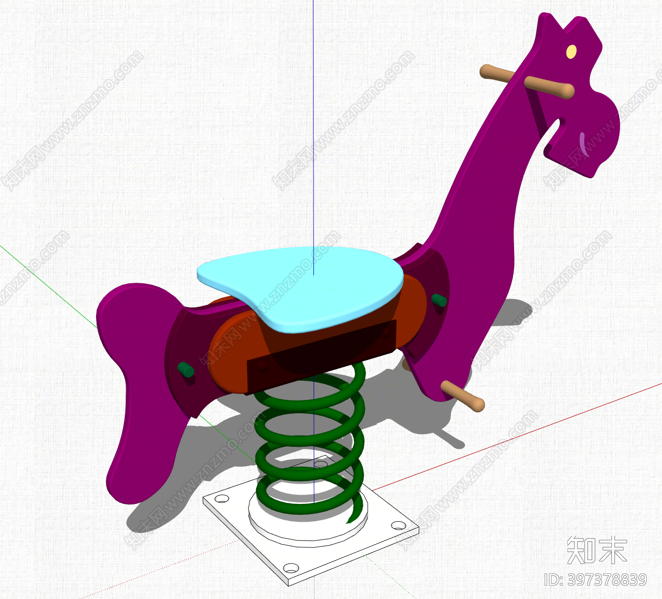 现代儿童木马SU模型下载【ID:397378839】