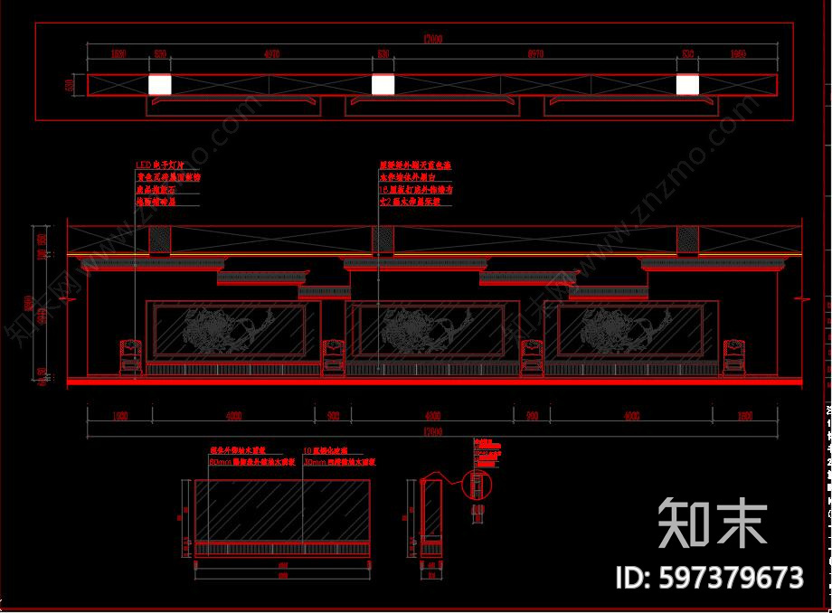 新中式会所cad施工图下载【ID:597379673】