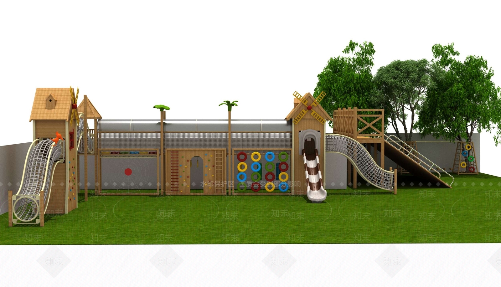 现代滑梯3D模型下载【ID:997385200】