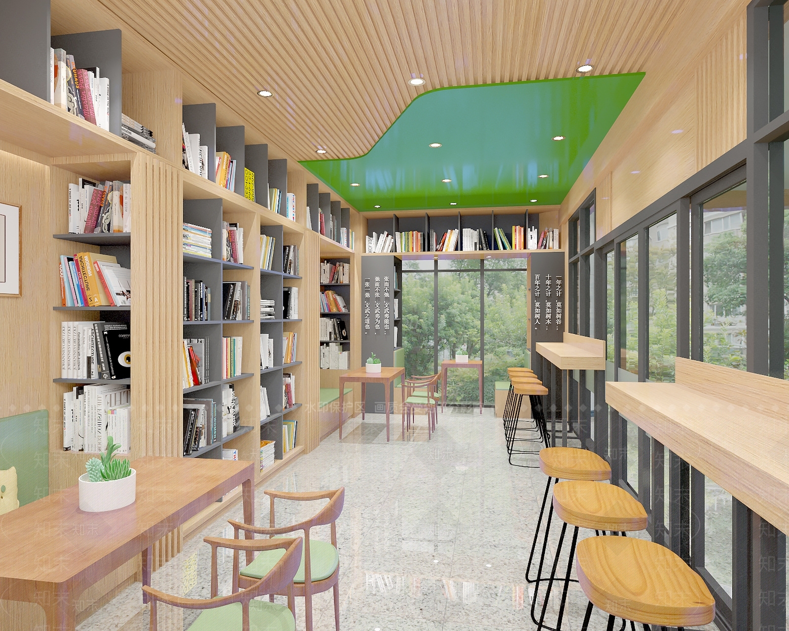 现代图书馆3D模型下载【ID:897400205】