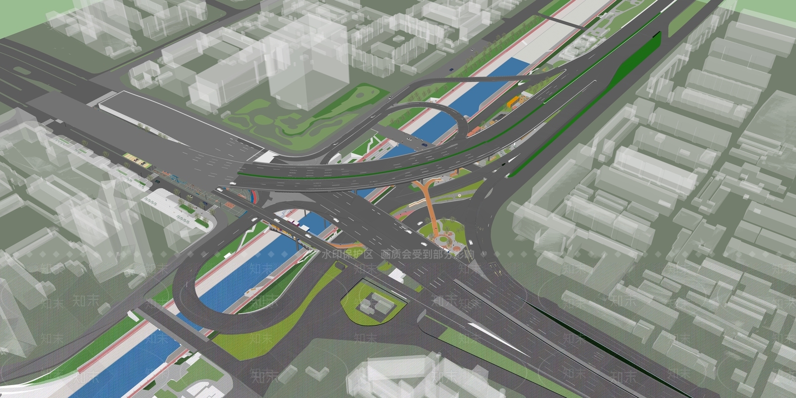 现代道路SU模型下载【ID:797411390】