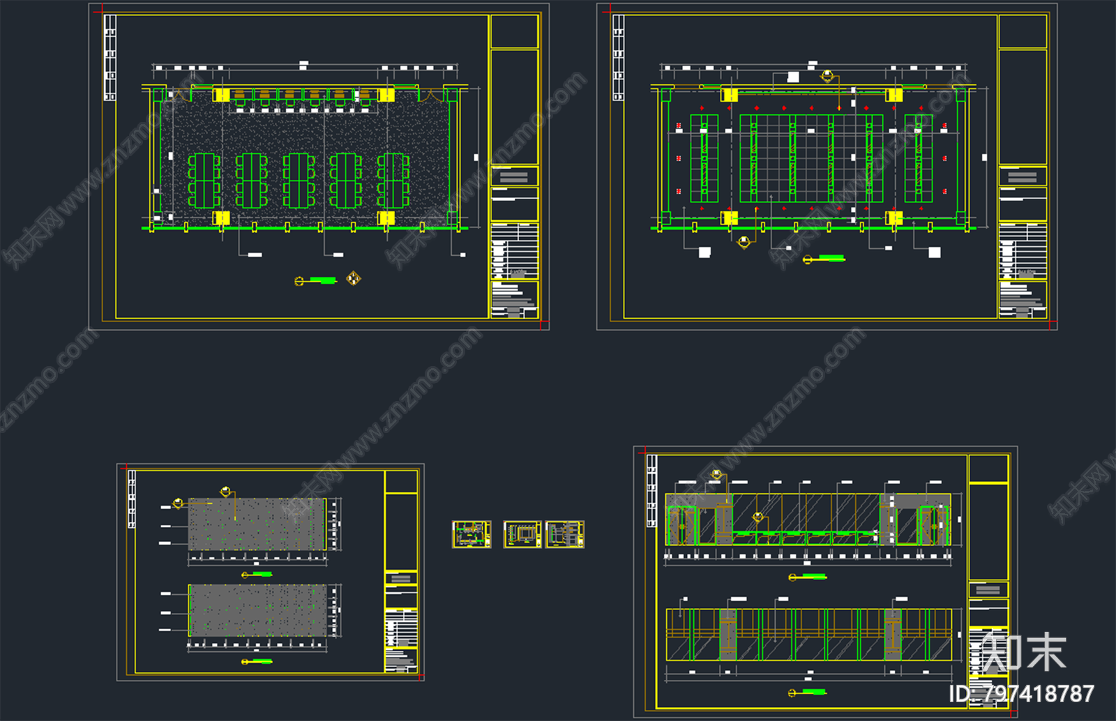 阅览室施工图下载【ID:797418787】