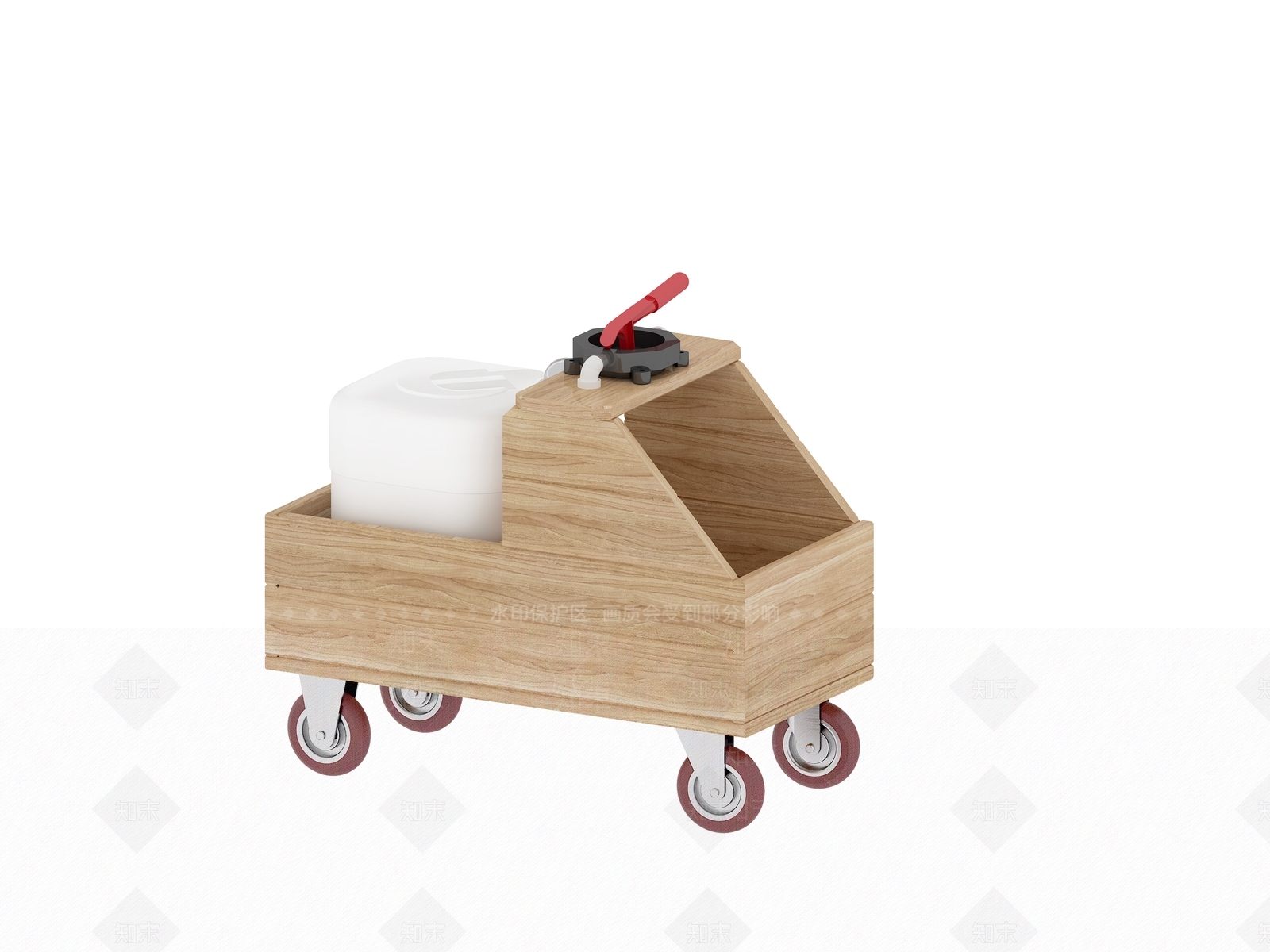 现代幼儿园户外洒水车3D模型下载【ID:997434263】