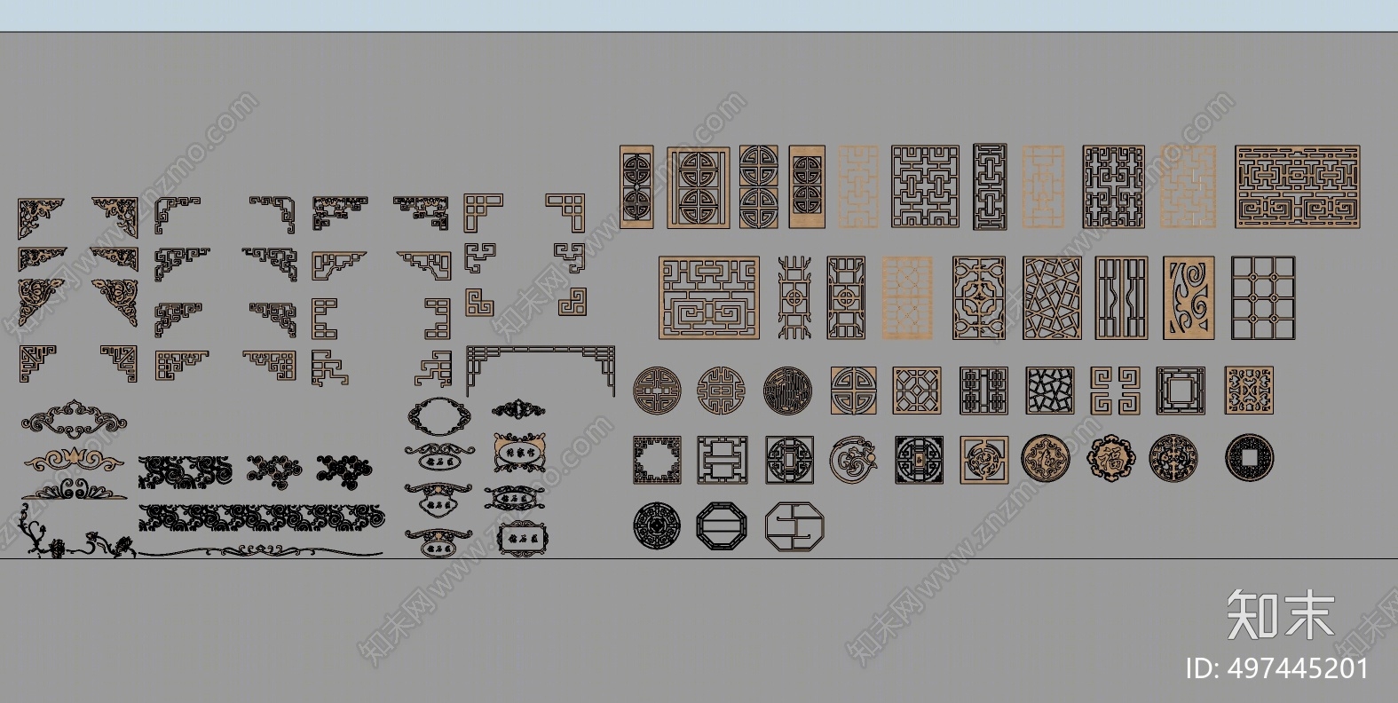 中式雕花SU模型下载【ID:497445201】