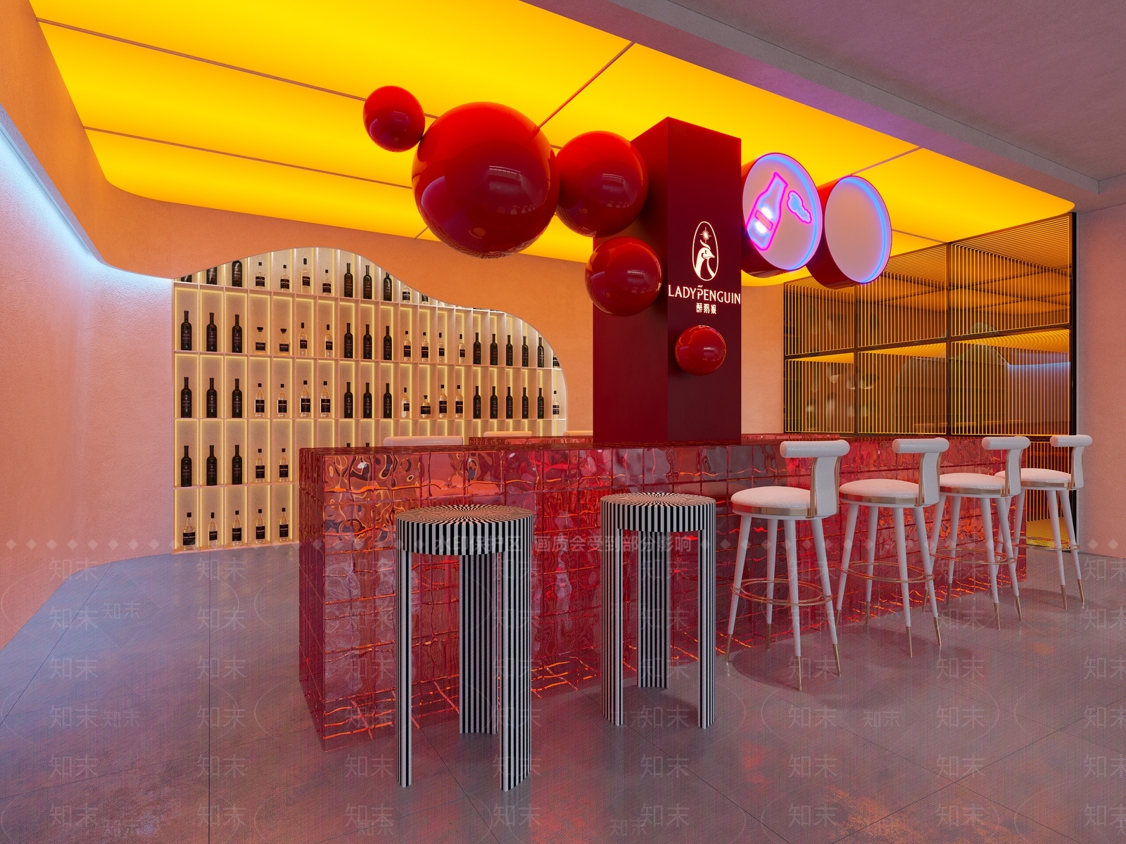 现代酒吧3D模型下载【ID:497463451】
