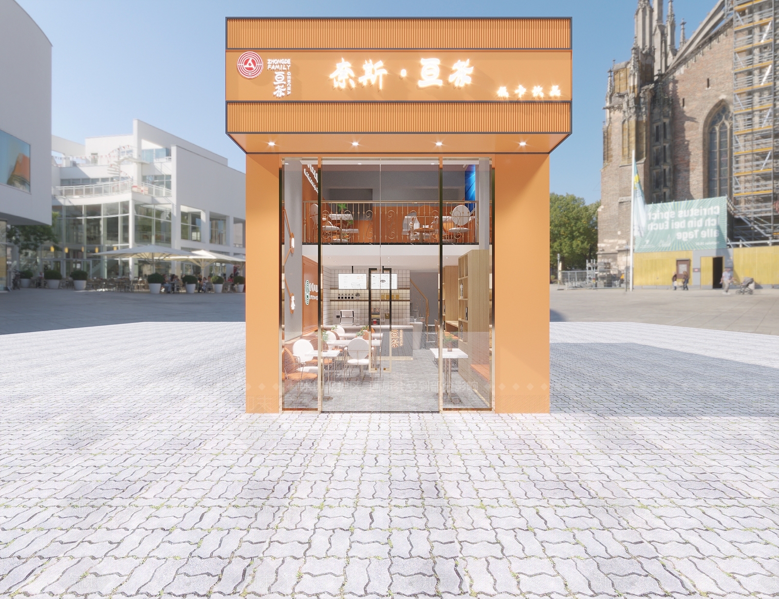 现代奶茶店3D模型下载【ID:297480819】