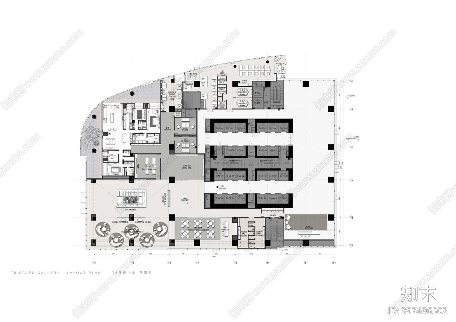 华润展示中心售楼处cad施工图下载【ID:397496502】