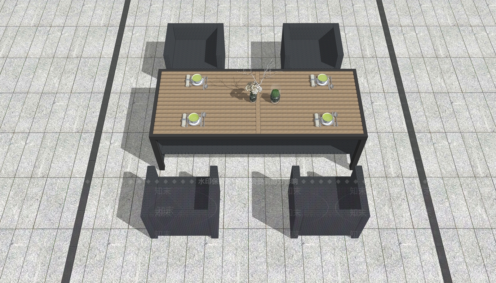 现代户外沙发SU模型下载【ID:797504767】