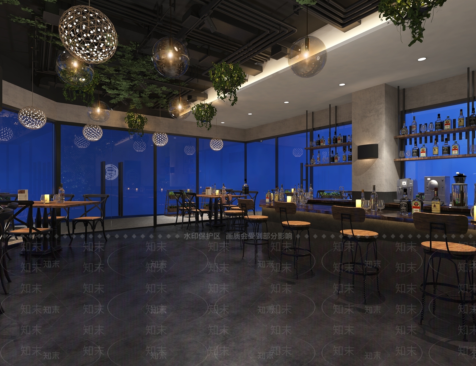工业风酒吧3D模型下载【ID:497510411】